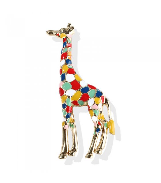 SB349 - Drip Oil Giraffe Brooch